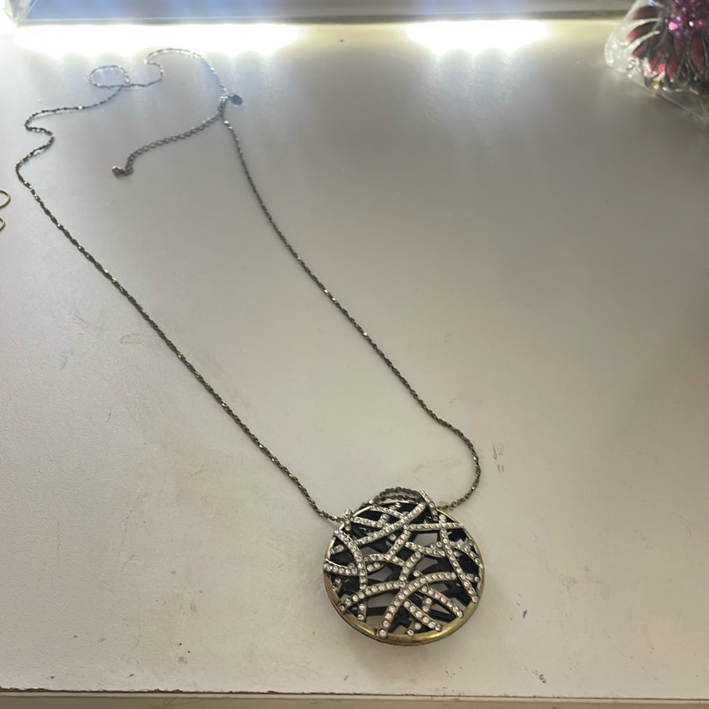 Vintage pendant necklace long